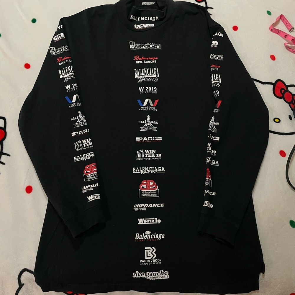 BALENCIAGA W19 Racer Logos Shirt